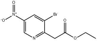 2-Pyridineacetic acid, 3-bromo-5-nitro-, ethyl ester Struktur