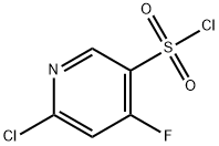 3-Pyridinesulfonyl chloride, 6-chloro-4-fluoro- Struktur