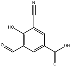 3-Cyano-5-formyl-4-hydroxybenzoic acid Struktur