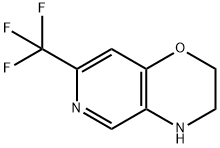 2H-Pyrido[4,3-b]-1,4-oxazine, 3,4-dihydro-7-(trifluoromethyl)- Struktur