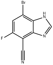 1H-Benzimidazole-4-carbonitrile, 7-bromo-5-fluoro- Struktur