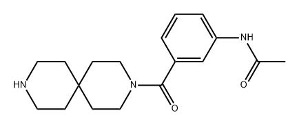 Acetamide, N-[3-(3,9-diazaspiro[5.5]undec-3-ylcarbonyl)phenyl]- Struktur