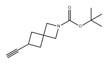 2-Azaspiro[3.3]heptane-2-carboxylic acid, 6-ethynyl-, 1,1-dimethylethyl ester Struktur