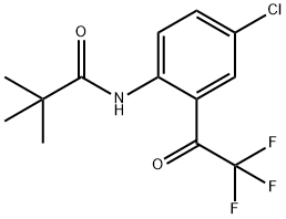 Propanamide, N-[4-chloro-2-(2,2,2-trifluoroacetyl)phenyl]-2,2-dimethyl- Struktur