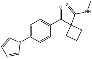 Cyclobutanecarbothioamide, 1-[4-(1H-imidazol-1-yl)benzoyl]-N-methyl- Struktur