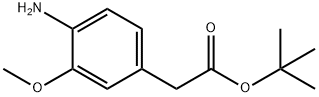 Benzeneacetic acid, 4-amino-3-methoxy-, 1,1-dimethylethyl ester Struktur