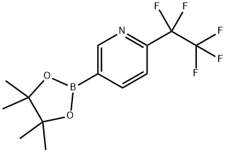 2-(1,1,2,2,2-pentafluoroethyl)-5-(4,4,5,5-tetramethy l-1,3,2-dioxaborolan-2-yl)pyridine Struktur