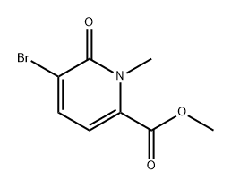 2-Pyridinecarboxylic acid, 5-bromo-1,6-dihydro-1-methyl-6-oxo-, methyl ester Struktur