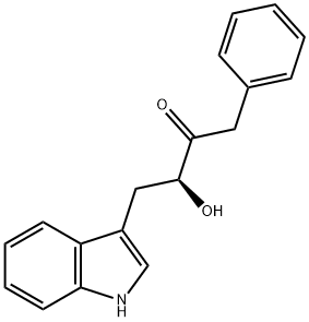 2-Butanone, 3-hydroxy-4-(1H-indol-3-yl)-1-phenyl-, (3S)- Struktur