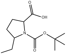 1,2-Pyrrolidinedicarboxylic acid, 5-ethyl-, 1-(1,1-dimethylethyl) ester 結(jié)構(gòu)式