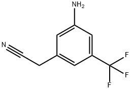 3-Amino-5-(trifluoromethyl)phenylacetonitrile Struktur