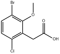 3-Bromo-6-chloro-2-methoxyphenylacetic acid Struktur