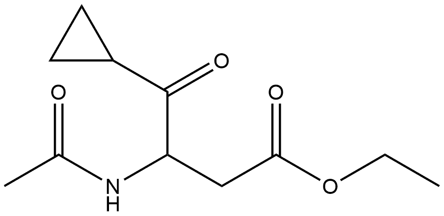 Ethyl 3-acetamido-4-cyclopropyl-4-oxobutanoate Struktur