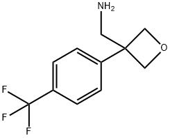 3-Oxetanemethanamine, 3-[4-(trifluoromethyl)phenyl]- Struktur