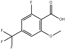 2-Fluoro-6-methoxy-4-(trifluoromethyl)benzoic acid Struktur