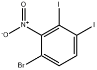 6-Bromo-2,3-diiodonitrobenzene Struktur