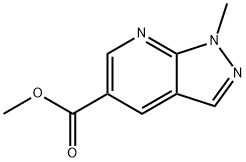 Methyl 1-methyl-1H-pyrazolo[3,4-b]pyridine-5-carboxylate Struktur