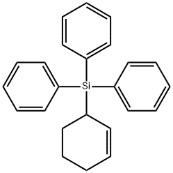 Benzene, 1,1',1''-(2-cyclohexen-1-ylsilylidyne)tris- Struktur