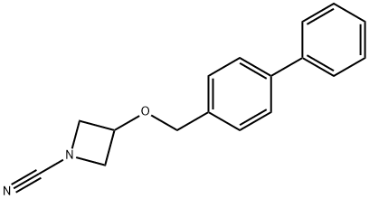 1-Azetidinecarbonitrile, 3-([1,1'-biphenyl]-4-ylmethoxy)- Struktur