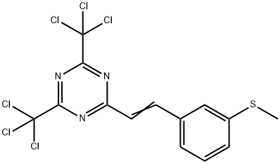 4,6-Bis-(trichloromethyl)-2-(4-thiomethoxyst Struktur