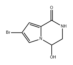 Pyrrolo[1,2-a]pyrazin-1(2H)-one, 7-bromo-3,4-dihydro-4-hydroxy- Struktur