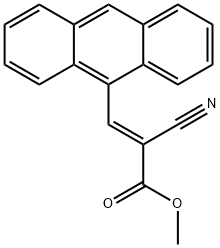 2-Propenoic acid, 3-(9-anthracenyl)-2-cyano-, methyl ester, (2E)- Struktur