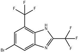 6-Bromo-2,4-bis(trifluoromethyl)-1H-benzimidazole Struktur