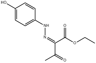 Butanoic acid, 2-[2-(4-hydroxyphenyl)hydrazinylidene]-3-oxo-, ethyl ester, (2Z)- Struktur