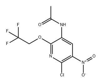 Acetamide, N-[6-chloro-5-nitro-2-(2,2,2-trifluoroethoxy)-3-pyridinyl]- Struktur