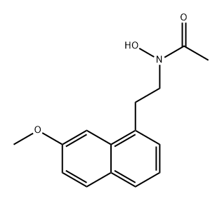 Acetamide, N-hydroxy-N-[2-(7-methoxy-1-naphthalenyl)ethyl]- Struktur