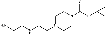 1-Piperazinecarboxylic acid, 4-[2-[(2-aminoethyl)amino]ethyl]-, 1,1-dimethylethyl ester Struktur