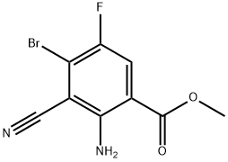 Benzoic acid, 2-amino-4-bromo-3-cyano-5-fluoro-, methyl ester Struktur