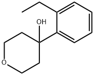 4-(2-ethylphenyl)tetrahydro-2H-pyran-4-ol Struktur