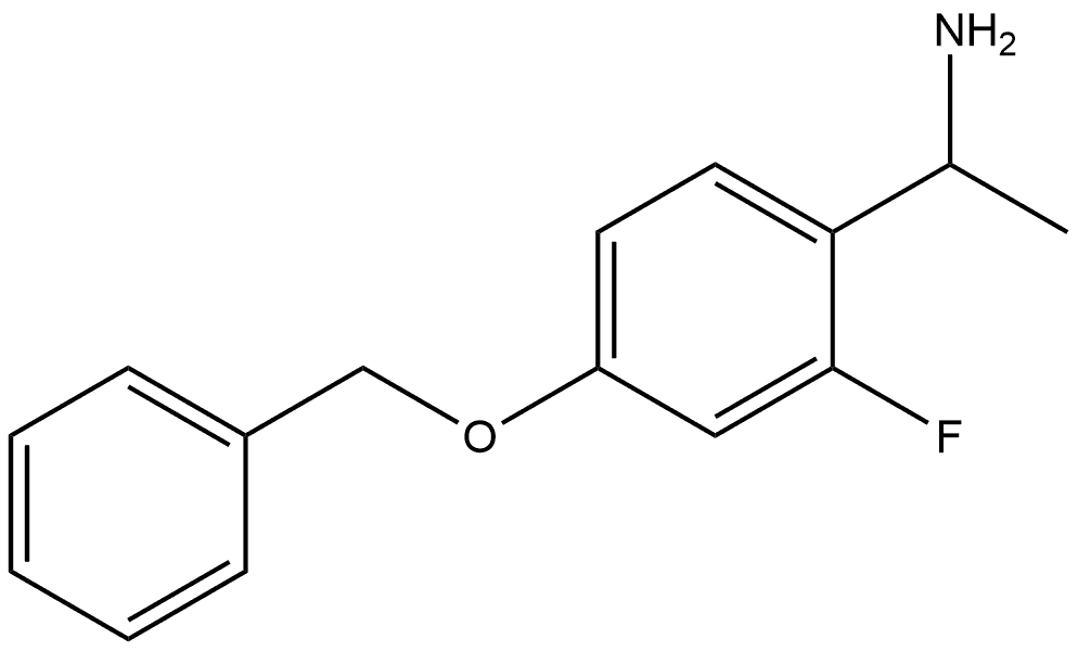 1-(4-(benzyloxy)-2-fluorophenyl)ethan-1-amine Struktur