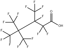 Pentanoic acid, 2,2,3,5,5,5-hexafluoro-3,4,4-tris(trifluoromethyl)- Struktur