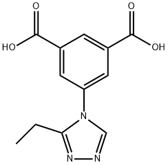 1,3-Benzenedicarboxylic acid, 5-(3-ethyl-4H-1,2,4-triazol-4-yl)- Struktur