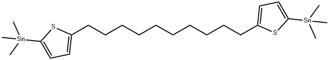 Stannane, 1,1'-(1,10-decanediyldi-5,2-thiophenediyl)bis[1,1,1-trimethyl- Struktur