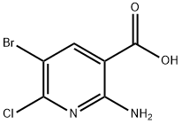 3-Pyridinecarboxylic acid, 2-amino-5-bromo-6-chloro- Struktur