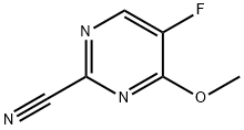 2-Pyrimidinecarbonitrile, 5-fluoro-4-methoxy- Struktur