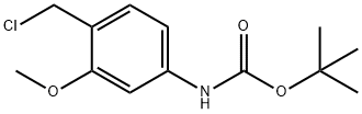 Carbamic acid, N-[4-(chloromethyl)-3-methoxyphenyl]-, 1,1-dimethylethyl ester Struktur