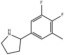 2-(3,4-difluoro-5-methylphenyl)pyrrolidine Struktur