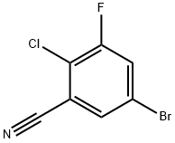 Benzonitrile, 5-bromo-2-chloro-3-fluoro- Struktur