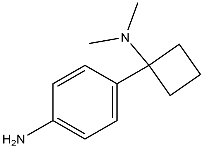 4-1-(Dimethylamino)cyclobutylbenzenamine Struktur