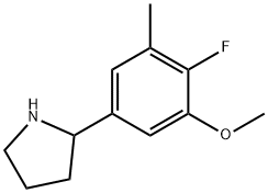 2-(4-fluoro-3-methoxy-5-methylphenyl)pyrrolidine Struktur