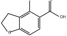 5-Benzofurancarboxylic acid, 4-fluoro-2,3-dihydro- Struktur