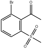 6’-Bromo-2’-(methylsulphonyl)acetophenone Struktur