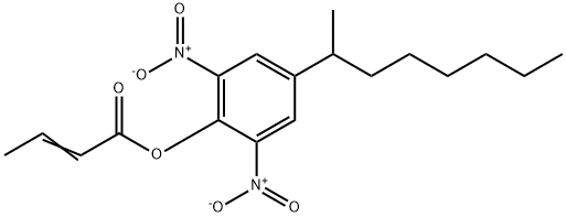 2-Butenoic acid, 4-(1-methylheptyl)-2,6-dinitrophenyl ester Struktur