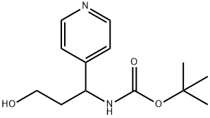 Carbamic acid, N-[3-hydroxy-1-(4-pyridinyl)propyl]-, 1,1-dimethylethyl ester Struktur