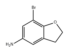 5-Benzofuranamine, 7-bromo-2,3-dihydro- Struktur