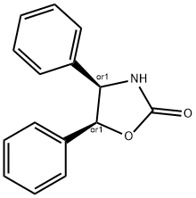 rel-(4R*,5S*)-4,5-Diphenyloxazolidine-2-one Struktur